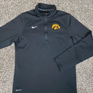 Nike Men’s Black 1/4 Zip Dri-FIT Pullover with Gold Logo